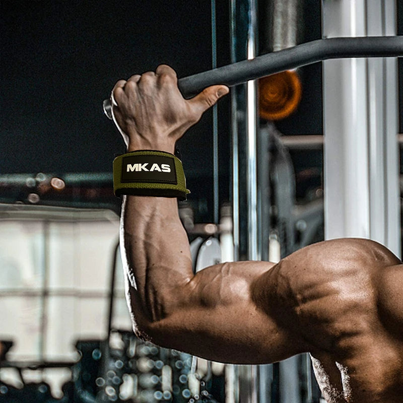 Suporte de pulso para fitness — fita de levantamento para musculação, crossfit e treino de força com halteres e kettlebells.