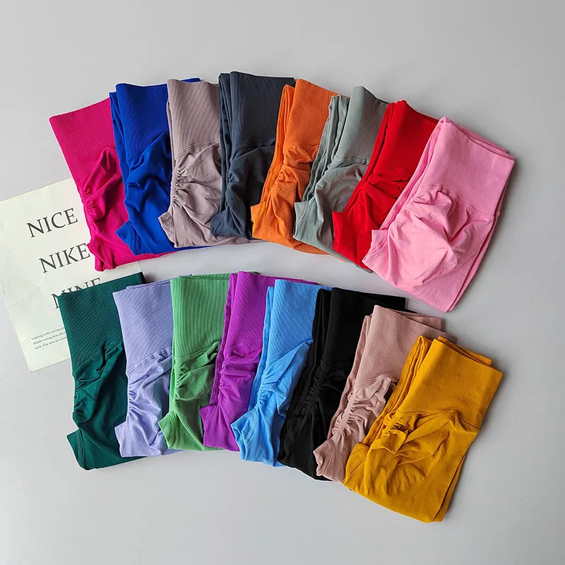Leggings Fitness “Bumbum de Pêssego” – Cintura Alta, Secagem Rápida, Respiráveis, Efeito Levanta Bumbum, Justas, Ideais para Yoga e Treino, Comprimento 7/8
