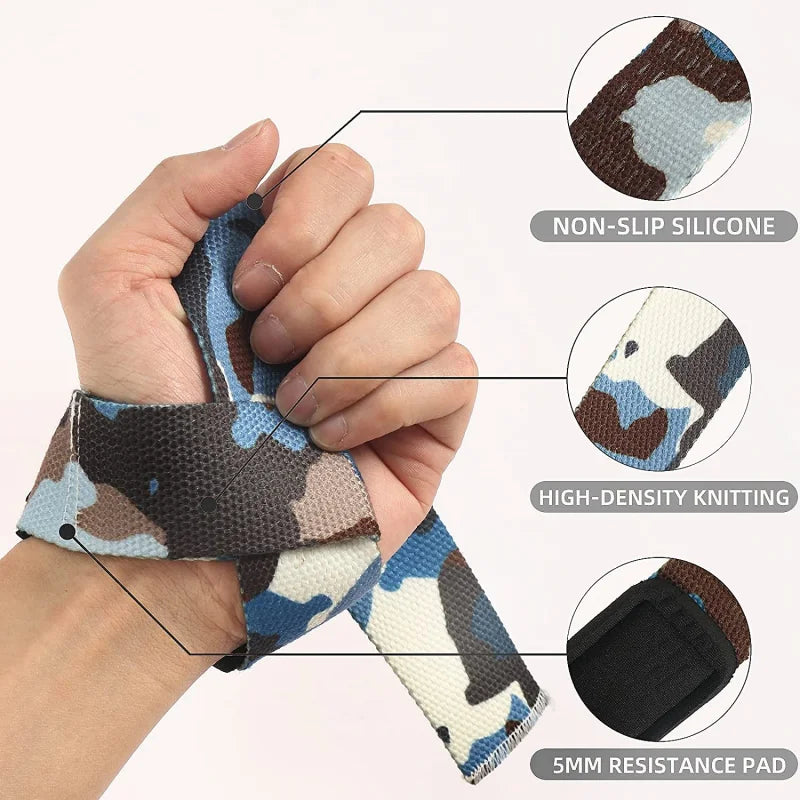 Fitas de pulso para levantamento de peso — cinto ajustável antiderrapante para treino de força, suporte de pulso e pegada no ginásio.