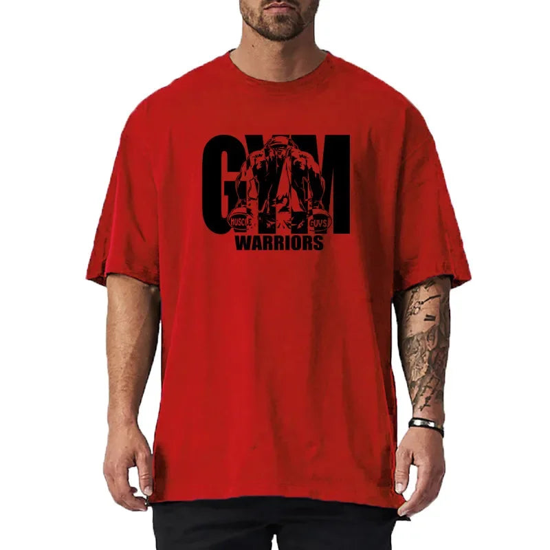 T-shirt Oversized Masculina – Confortável e Respirável para Treino, Fitness e Musculação