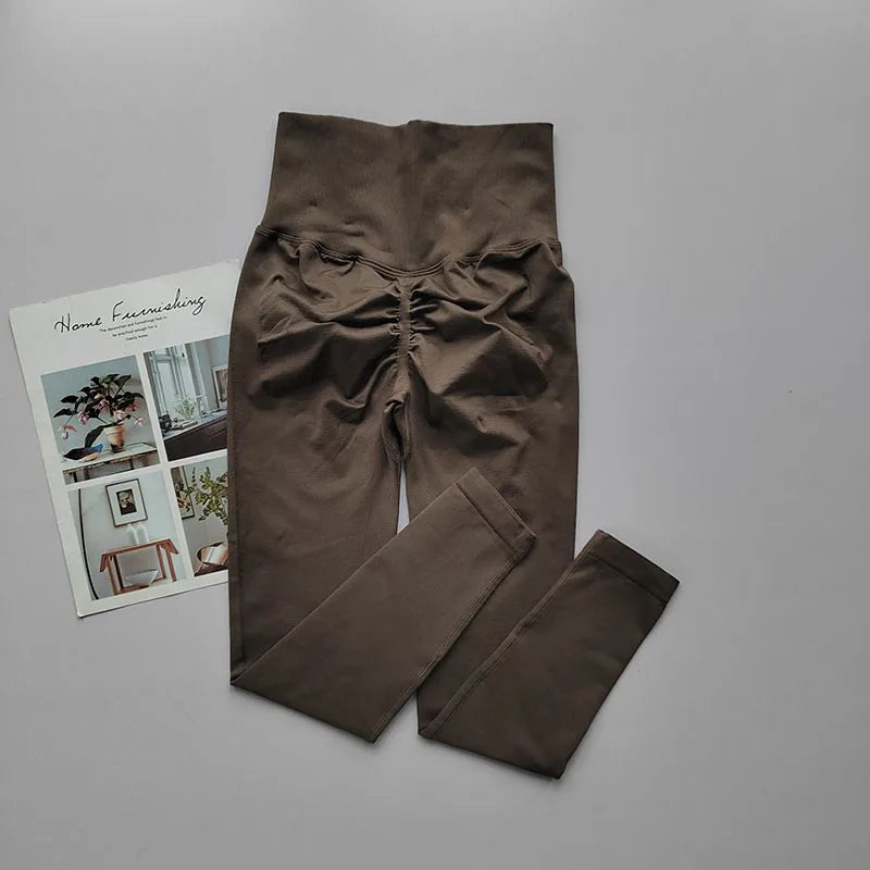 Leggings Fitness “Bumbum de Pêssego” – Cintura Alta, Secagem Rápida, Respiráveis, Efeito Levanta Bumbum, Justas, Ideais para Yoga e Treino, Comprimento 7/8