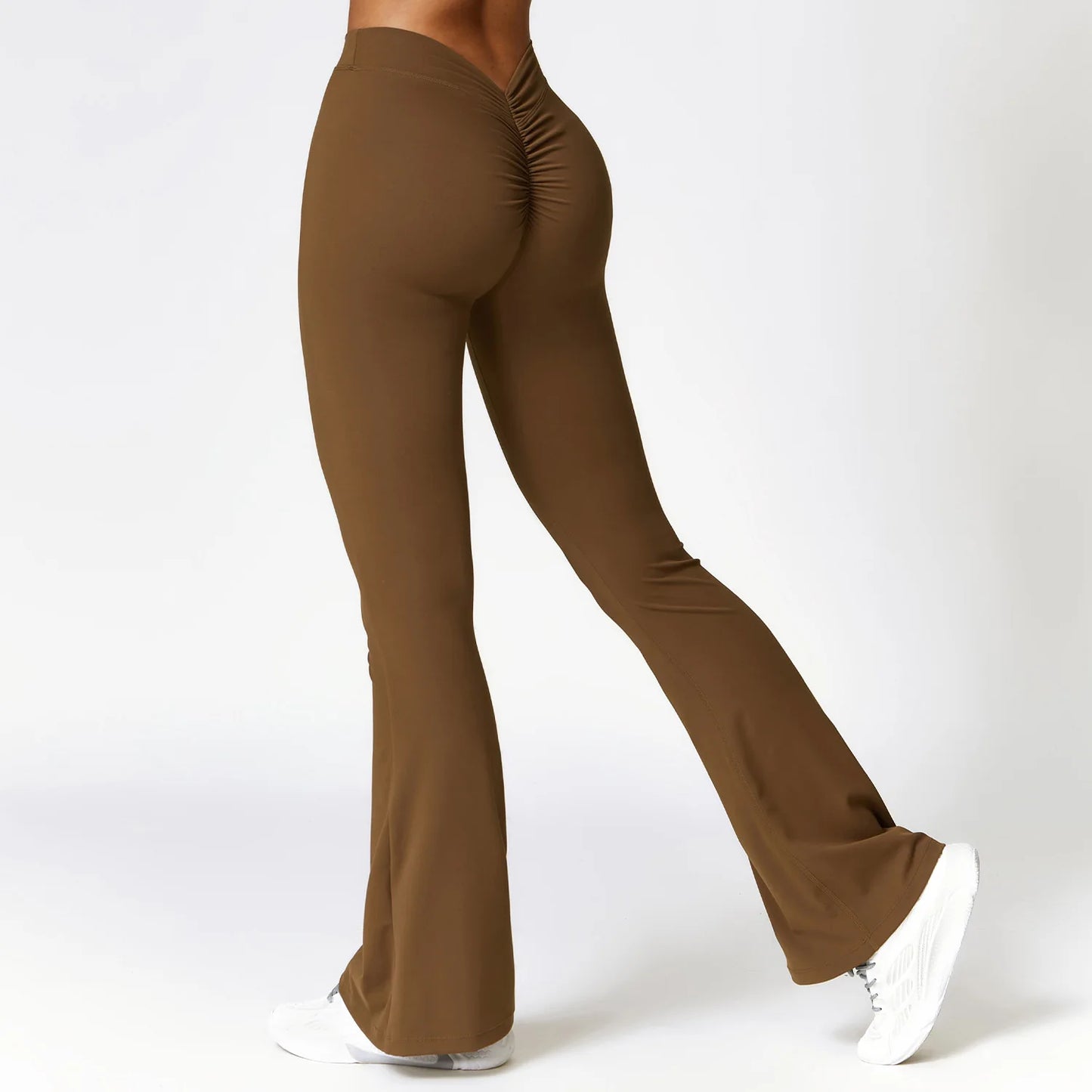 Leggings Flare Femininas – Cintura Alta, Push-Up, Confortáveis e Respiráveis para Yoga, Ginásio e Treino