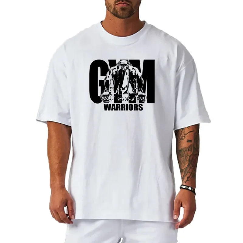 T-shirt Oversized Masculina – Confortável e Respirável para Treino, Fitness e Musculação