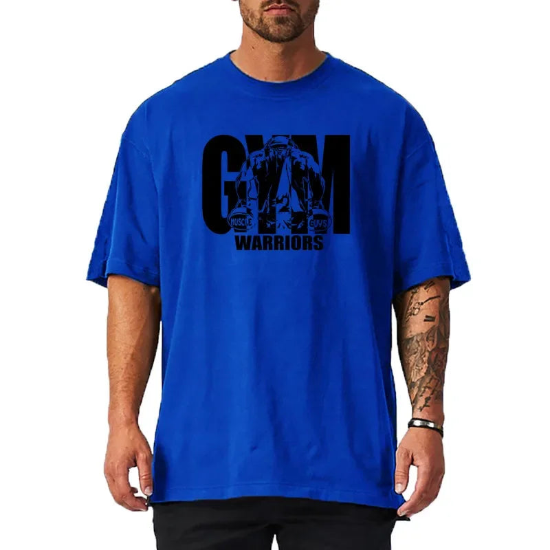 T-shirt Oversized Masculina – Confortável e Respirável para Treino, Fitness e Musculação