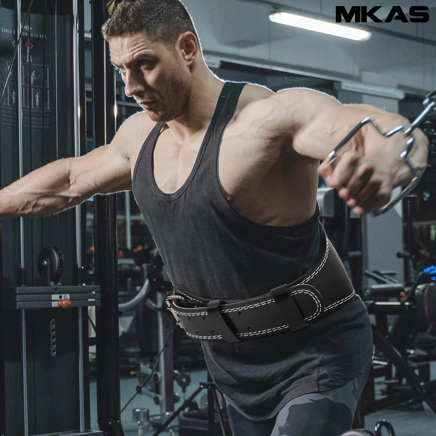 Cinto de Treino em Couro – Suporte para Costas e Musculação