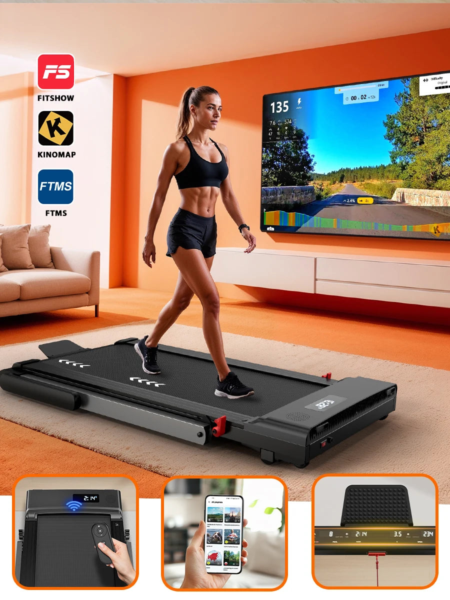 Passadeira Mettlematic 2 em 1 para Casa, até 12 km/h, Ecrã LED Duplo, 12 Programas, Dobrável, com Sistema de Amortecimento, Compatível com Aplicação, Garantia de 2 Anos.