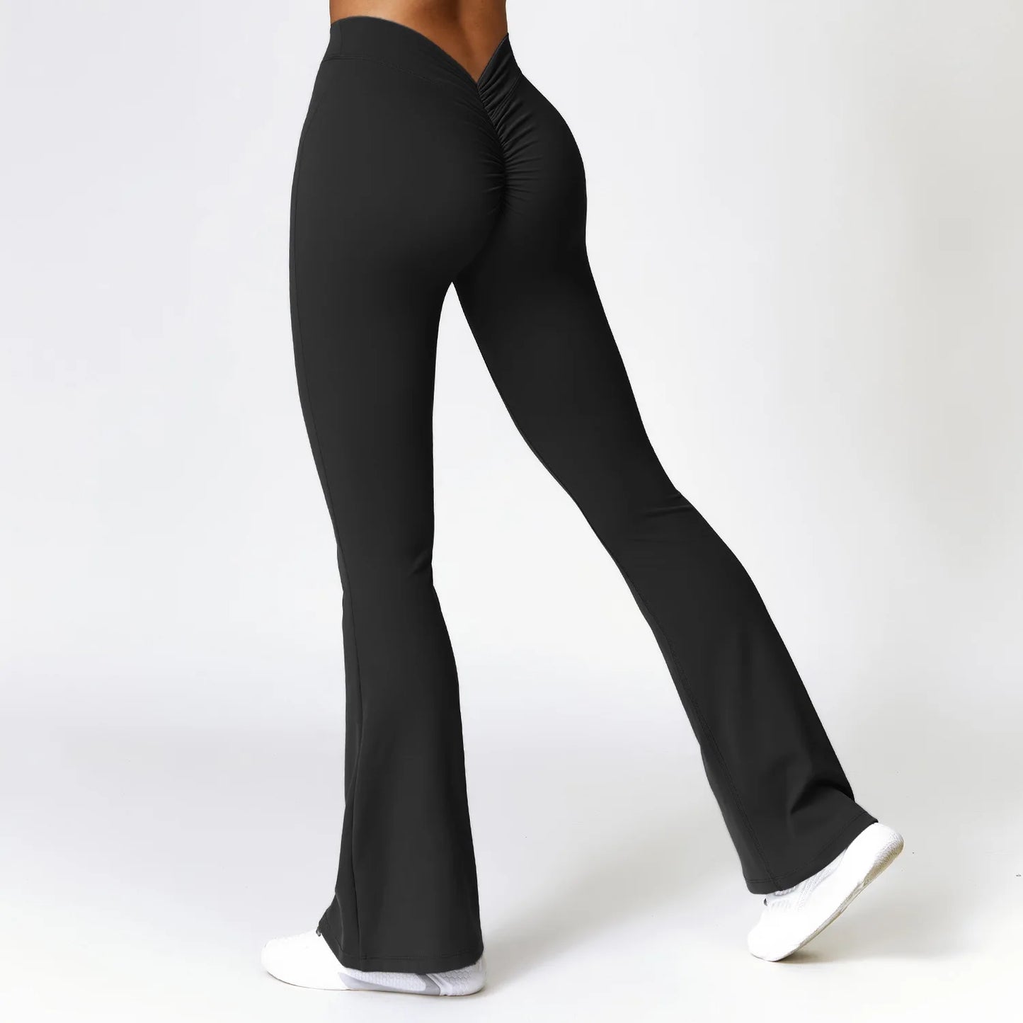 Leggings Flare Femininas – Cintura Alta, Push-Up, Confortáveis e Respiráveis para Yoga, Ginásio e Treino