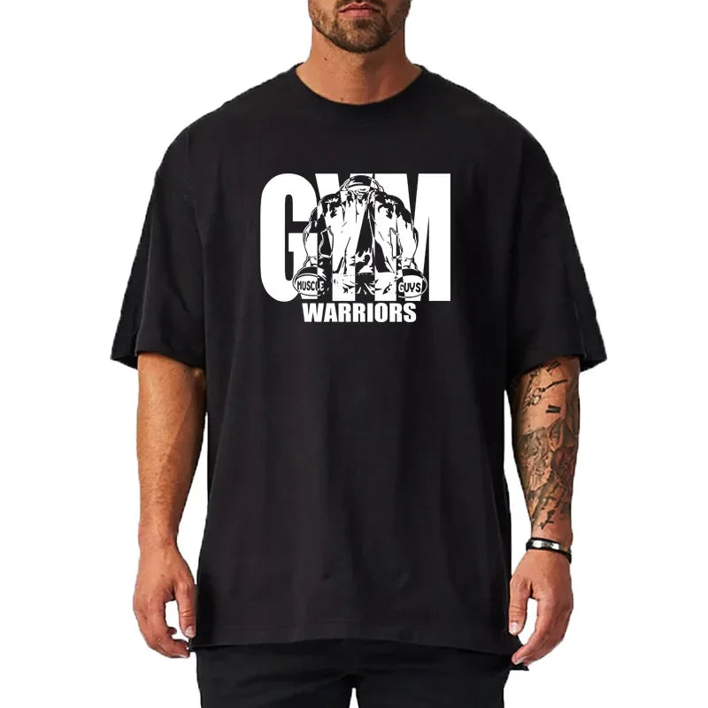 T-shirt Oversized Masculina – Confortável e Respirável para Treino, Fitness e Musculação