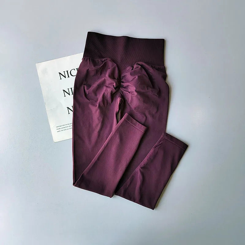 Leggings Fitness “Bumbum de Pêssego” – Cintura Alta, Secagem Rápida, Respiráveis, Efeito Levanta Bumbum, Justas, Ideais para Yoga e Treino, Comprimento 7/8