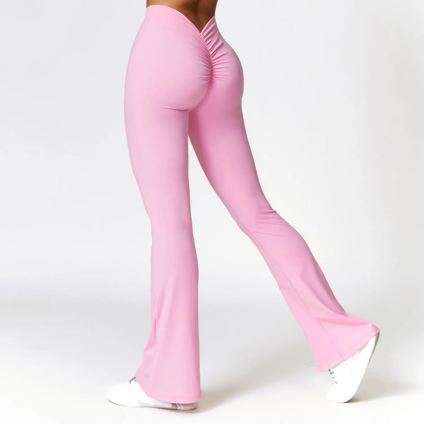 Leggings Flare Femininas – Cintura Alta, Push-Up, Confortáveis e Respiráveis para Yoga, Ginásio e Treino