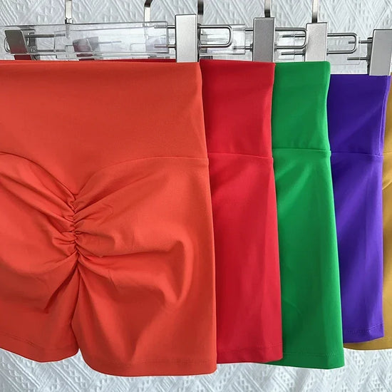 Calções Fitness Femininos – Cintura Alta, Levanta Glúteos, Confortáveis e Respiráveis para Treino, Corrida e Ciclismo