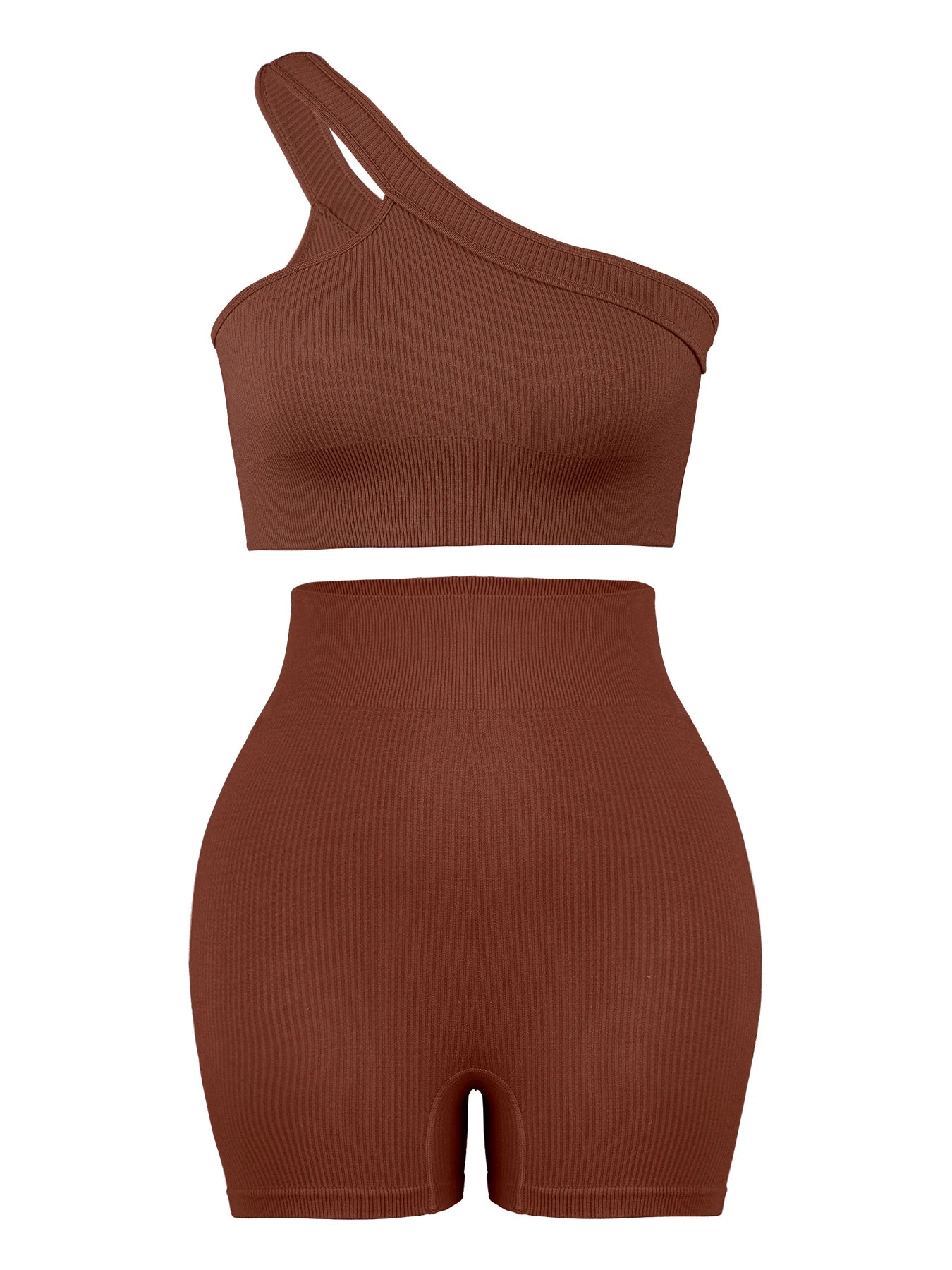 Conjunto desportivo sem costuras CHRLEISURE para mulher — conjunto de fitness com top sem almofadas e leggings para treino, ioga e corrida.