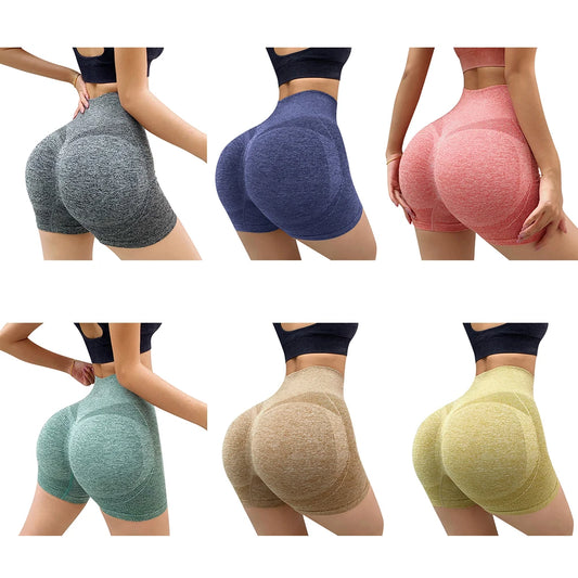 Calções de Yoga Femininos – Cintura Alta, Push-Up, Confortáveis e Versáteis para Fitness, Corrida e Ginásio