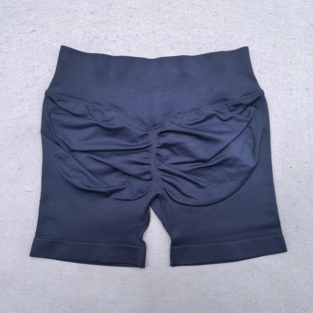 Conjunto Fitness Feminino 2 Peças – Top Ajustável Sem Costuras e Calções Scrunch, Ideal para Yoga, Ginásio e Treinos de Verão