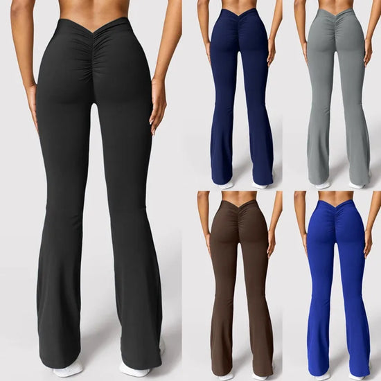 Leggings Femininas Fashion – Cintura Alta com Efeito Levanta Bumbum, Estilo V nas Costas, Ideais para Desporto, Ginásio e Uso Casual, Slim Fit